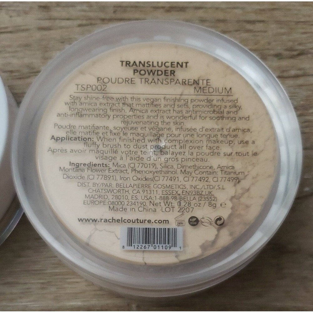 2X RACHEL COUTURE Translucent Setting Powder In Medium NEW .28 oz - Picture 2 of 2